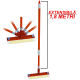 Stergator de geam multifunctional cu lamela din cauciuc, burete si maner telescopic 1.8 M